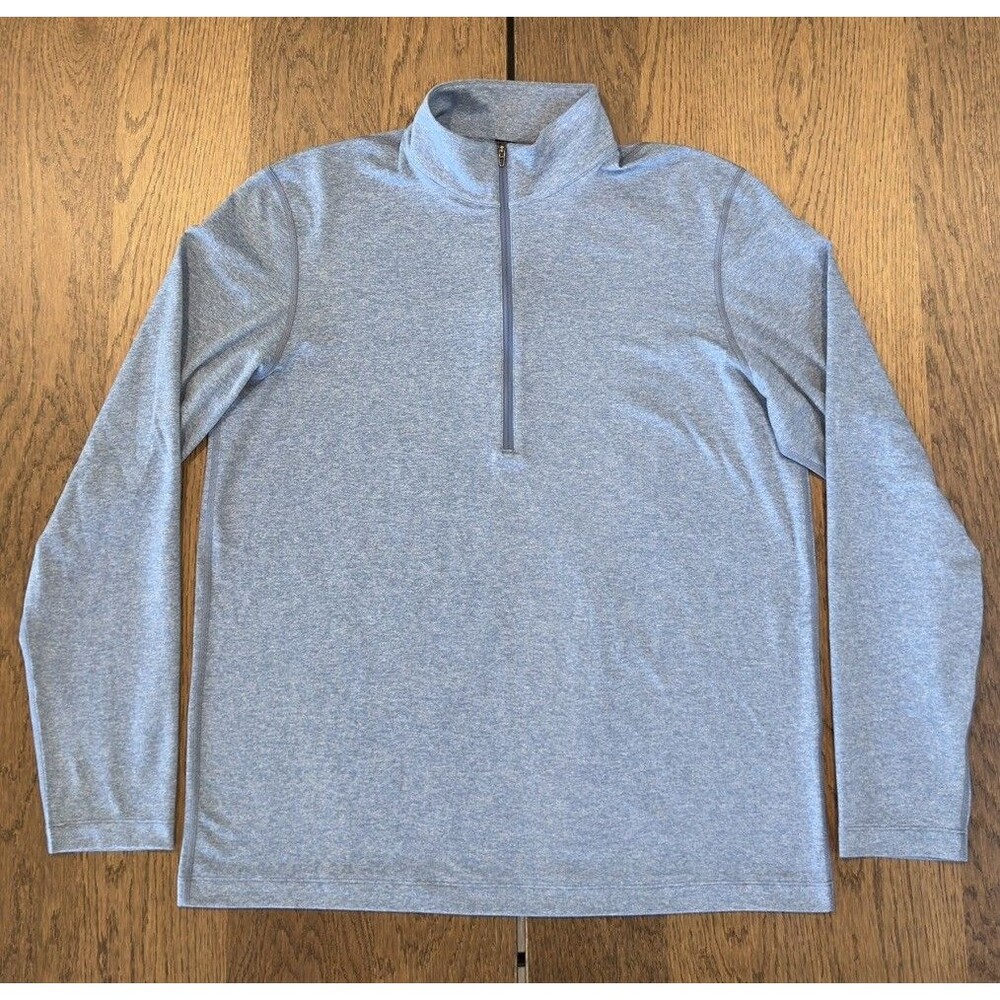 Lululemon Performance 1/2 Zip Pullover Shirt Mens Sz L Heather Blue Long Sleeve